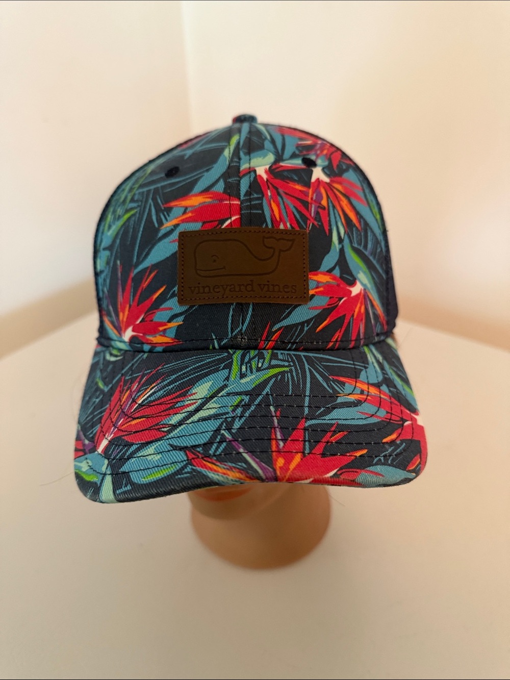 Vineyard Vines Tropical Floral Cap - Teal, Navy & Coral New